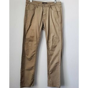 21 Men's Olive Button Fly Slim Pants Slacks